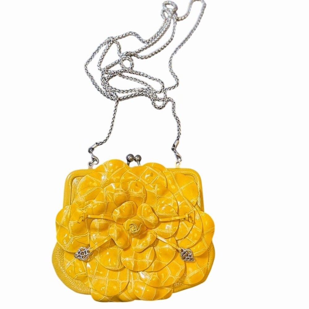 Brighton Roselie Shine Coin Purse in Lemon.